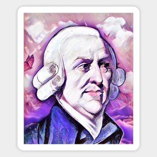 Adam Smith Pink Portrait | Adam Smith Artwork 8 Magnet